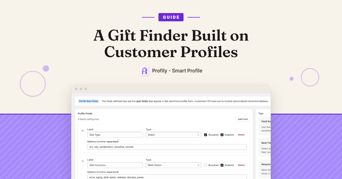 A Gift Finder Built on Customer Profiles